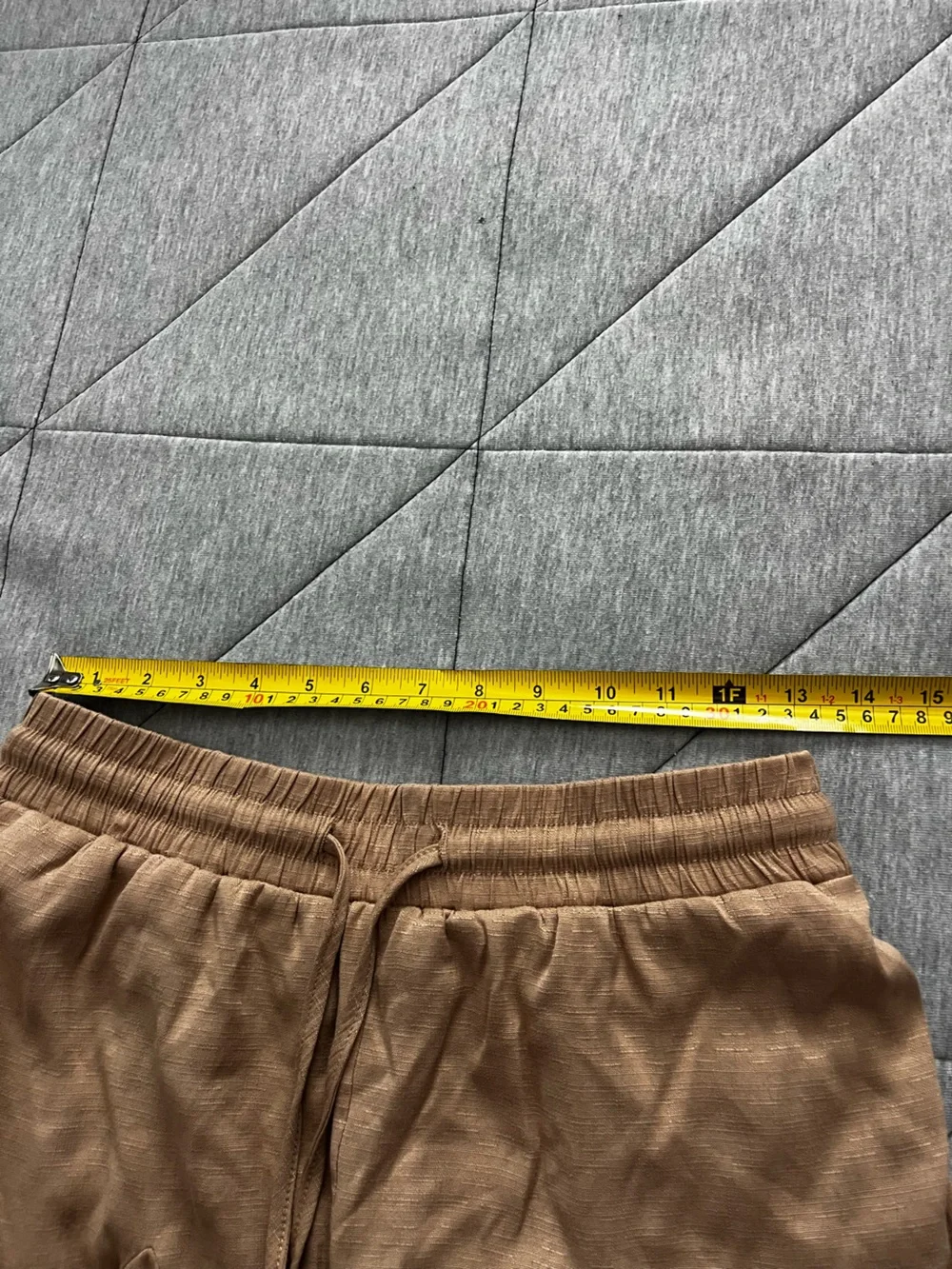 glam Tan Skort with Elastic Waist